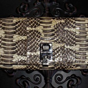 Michael Kors Collection Snakeskin Miranda Continental Wallet